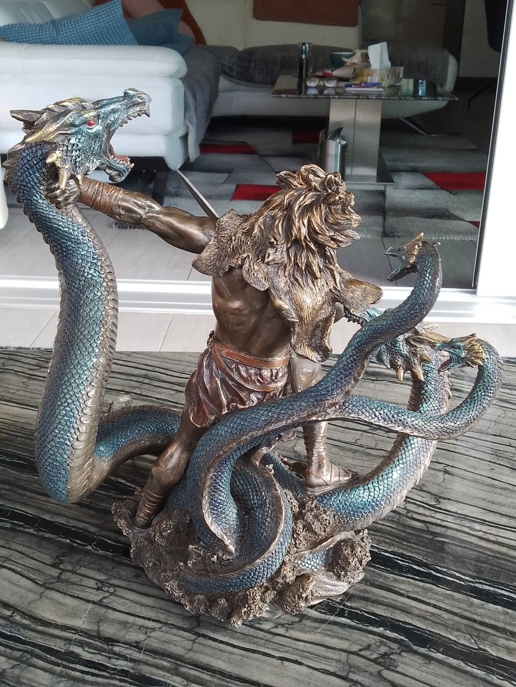 Tutte le decorazioni: Herkules Statue, bronziert, Kampf mit der Hydra, neuwertig – Usato da Lengnau BE venduto da Steinbock. 3
