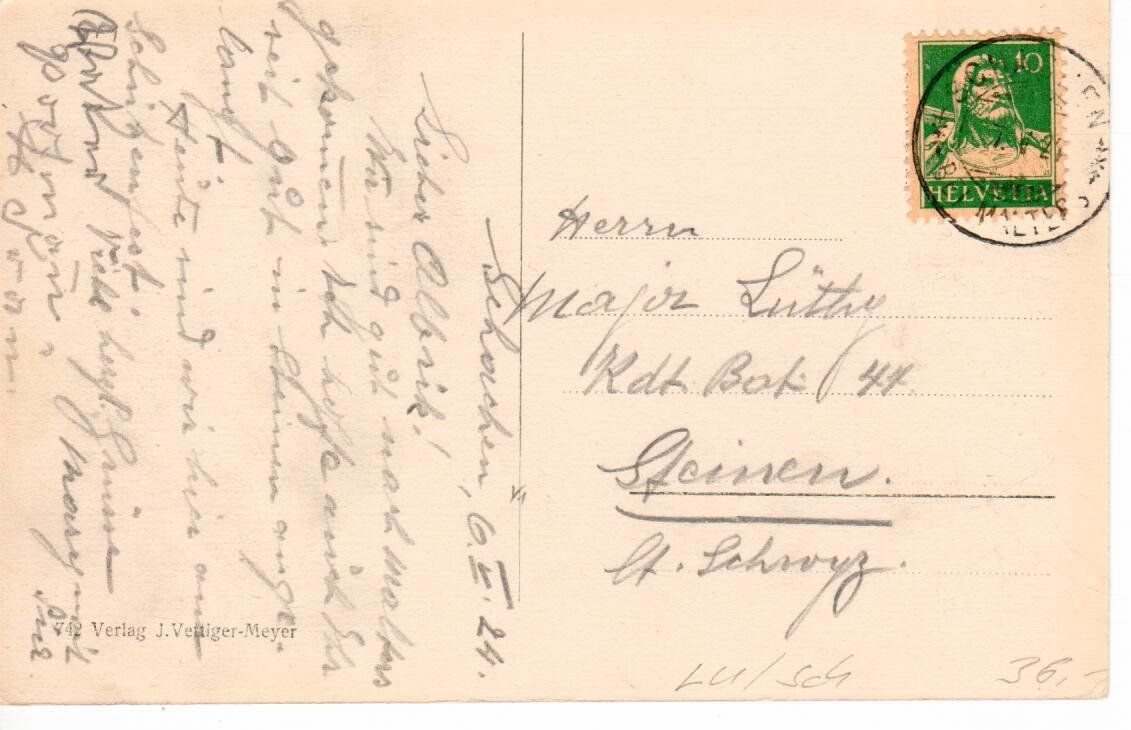 Cartoline postali: Schachen bei Malters  1924 – Usato da Wolhusen venduto da Curver9 1