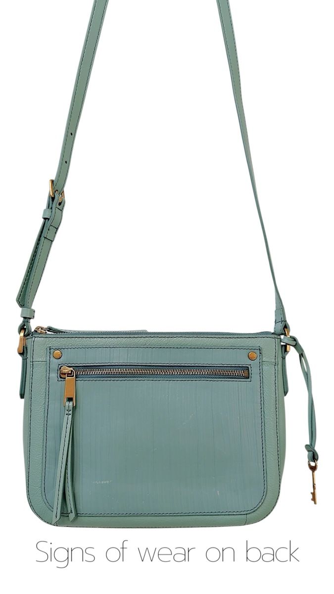 Fossil Taschen für Damen: Fossil Leather Crossbody Bag Mint Used – Gebraucht aus Bogis-Bossey von aye_jy77 5