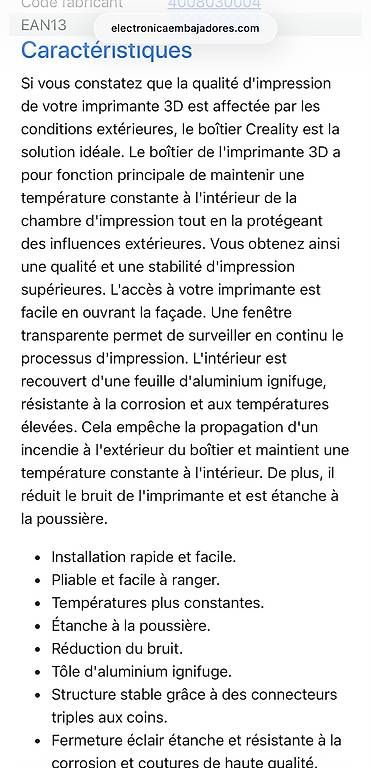 Stampanti 3D: Boîtier pour imprimante 3D – Usato da Bieudron (Nendaz) venduto da tchet99 2