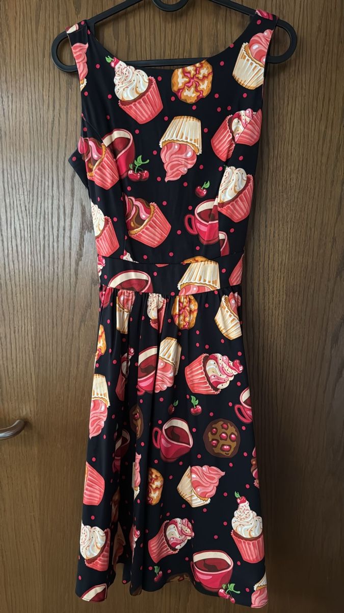 Vestiti: Rockabilly-Kleid mit Cupcake-Muster Grösse S – Usato da Heiden venduto da Bettyk11.