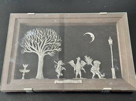 Schöne Zinnfiguren VOGEL GRYFF 3E Bild gerahmt