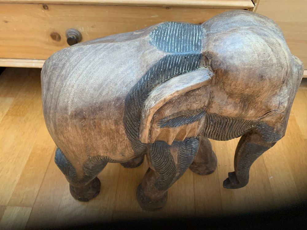 Efie Holz Elefant Aus Buchenholz – Unbehandelt, FSC-zertifiziert, Made In Germany, 8x10 Cm