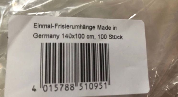 Taglio: Einmal - Frisierumhänge Coiffeurumhänge – Nuovo (secondo la descrizione) da Langendorf venduto da Felix2017 1