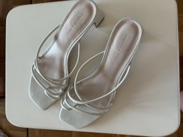 White leather sandals