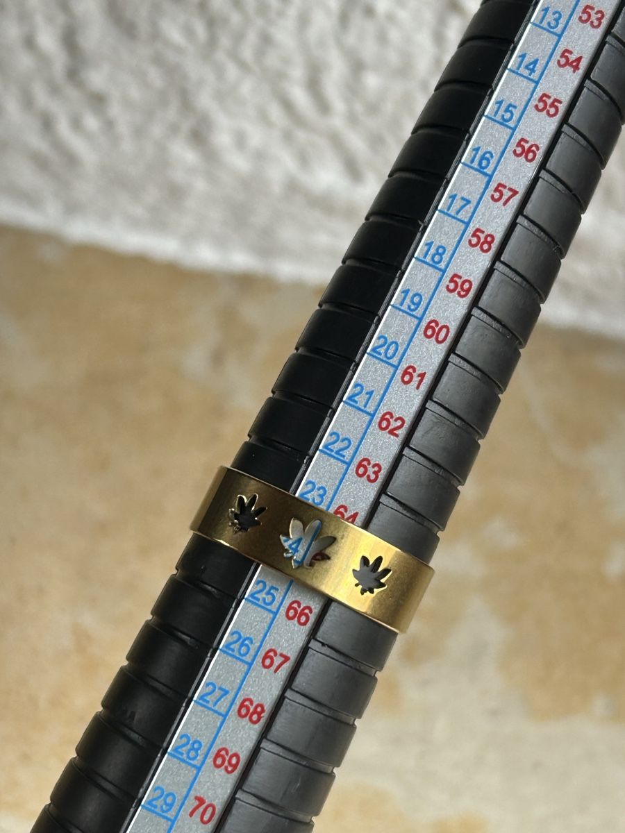 Anelli: GoldigerRing mit Hanfblatt Gr. 65 – Usato da Dittingen venduto da Bijoubelle 7