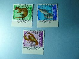 1996 Pro Juventute Tiere ET Vollstempel BASEL J341-J343