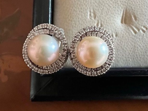 Ohrringe & -stecker: Ohrringe Akoya-Perlen gold mit Brillanten – Neu (gemäss Beschreibung) aus St.Gallen von 303_7fcf 4