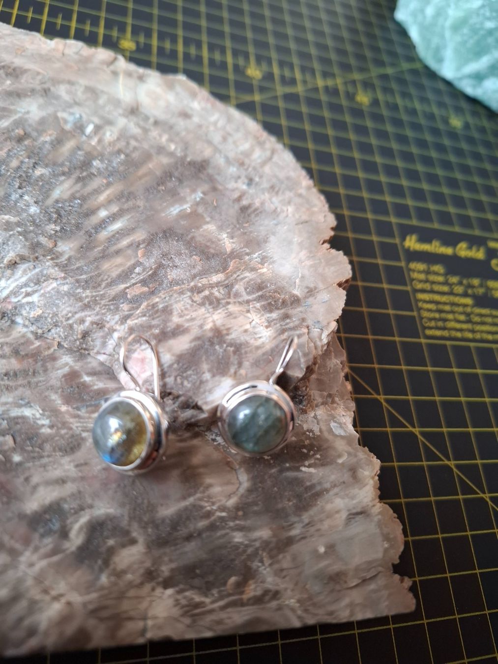Boucles d'oreille: Ohrhänger mit Labradorit- Steinen S 925 – D'occasion à Zwieselberg par Halifaxmendusli 8