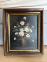 Klassisches Gemälde „Blumenstillleben“ im edlen Prunkrahme