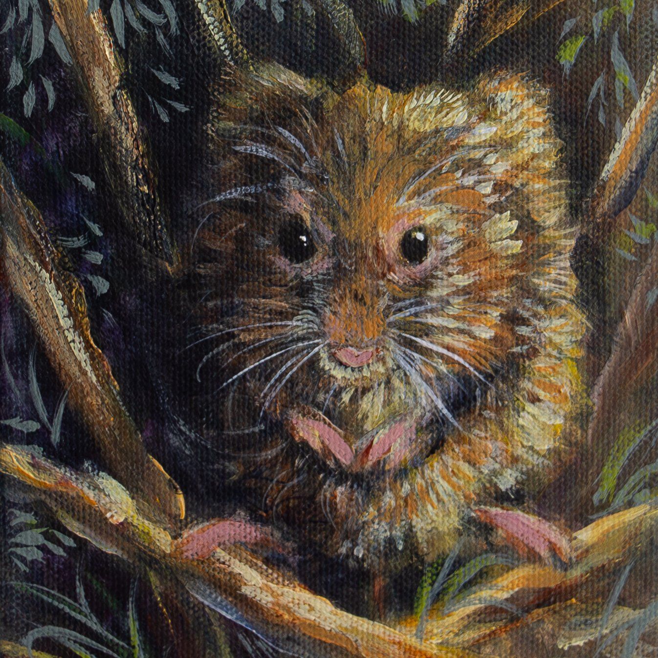 Dipinti: Erntemaus Wildlife Kunst - Original Acrylgemälde – Nuovo (secondo la descrizione) da Therwil venduto da Jazzio_Art 6