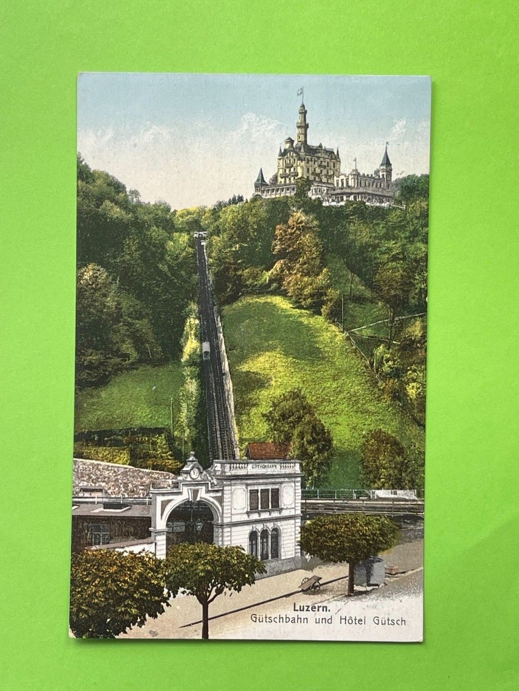 Ansichtskarten: Luzern - Gütschbahn mit Hotel Gütsch – Gebraucht aus Steg VS von danwer74