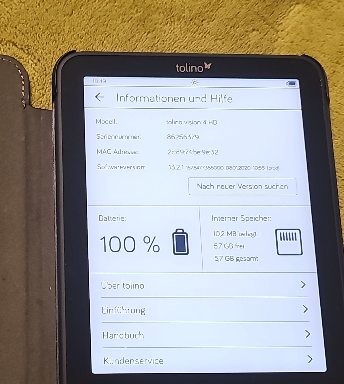 Tolino Tablet PC: tolino epos E-Book Reader gebraucht – Gebraucht aus Teufenthal AG von 313theDuck