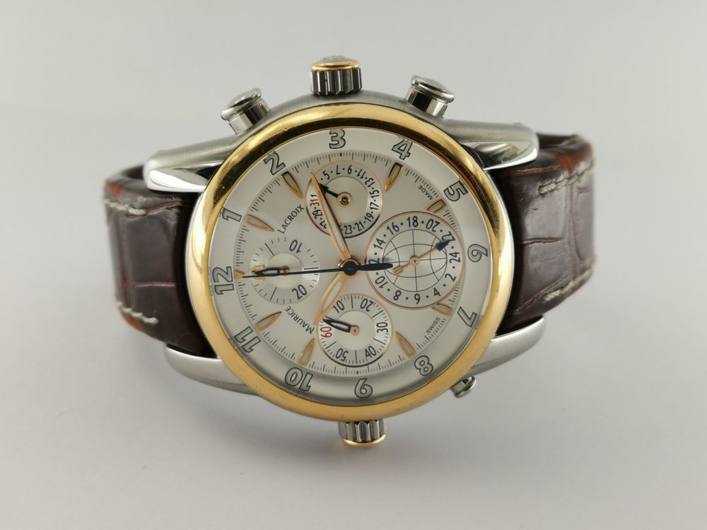 Maurice Lacroix Orologi: Maurice Lacroix Masterpiece Chrono Globe Stahl/Gold – Usato da Zürich venduto da Stargold-Uhren 3