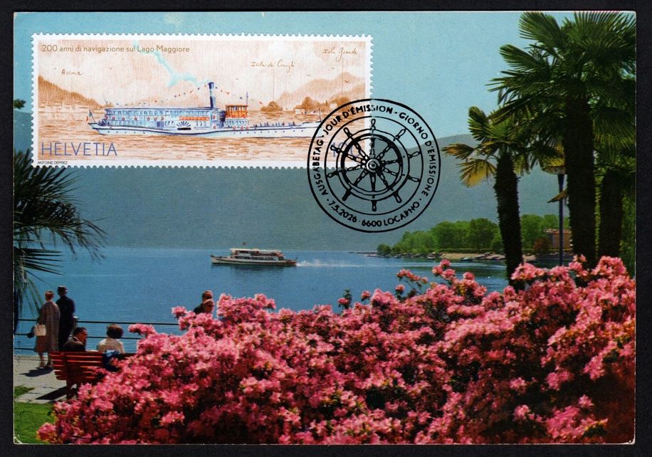 Tous les timbres: Maximumkarte Schifffahrt Lago Maggiore - Locarno – Neuf (Voir description) à Dottikon par haeusibuh5