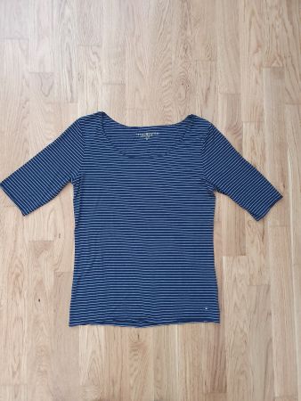 Tommy Hilfiger Shirt Gr. M * dunkelblau/weiss