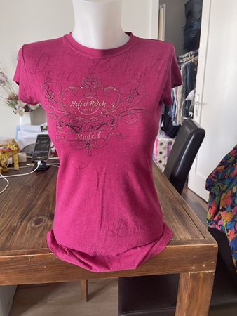Shirt Hard Rock  S Rose vif très bon état 