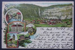 Litho-Ansichtskarte 1899 / Noiraigue (NE)