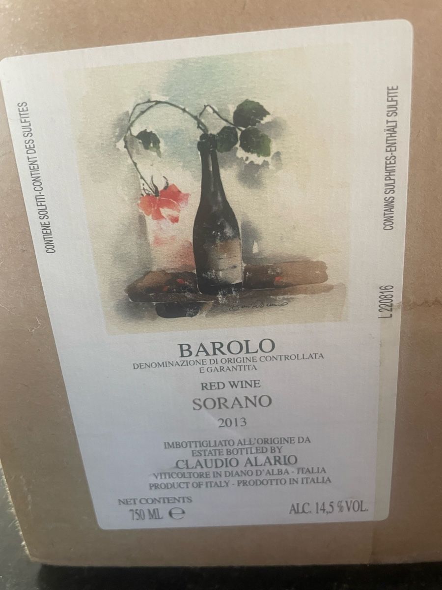 Vins: Barolo sorano 2013 – Neuf avec emballage d'origine à Lovens par Sined01