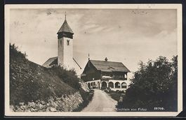 AK Fidaz, Weg zum Kirchlein, 1921
