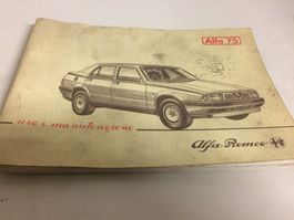 ALFA ROMEO Alfa 75  LIBRETTO USO E MANUTENZIONE 02/86