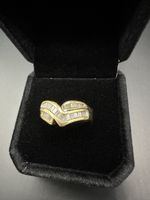 Bague or jaune 750, diamants 1.02 carats