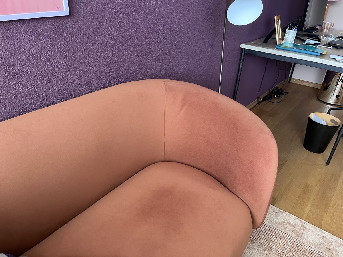 Beliani Sofas: Samtsofa orange im Art Deco-Stil – Gebraucht aus Adliswil von Flo049 3