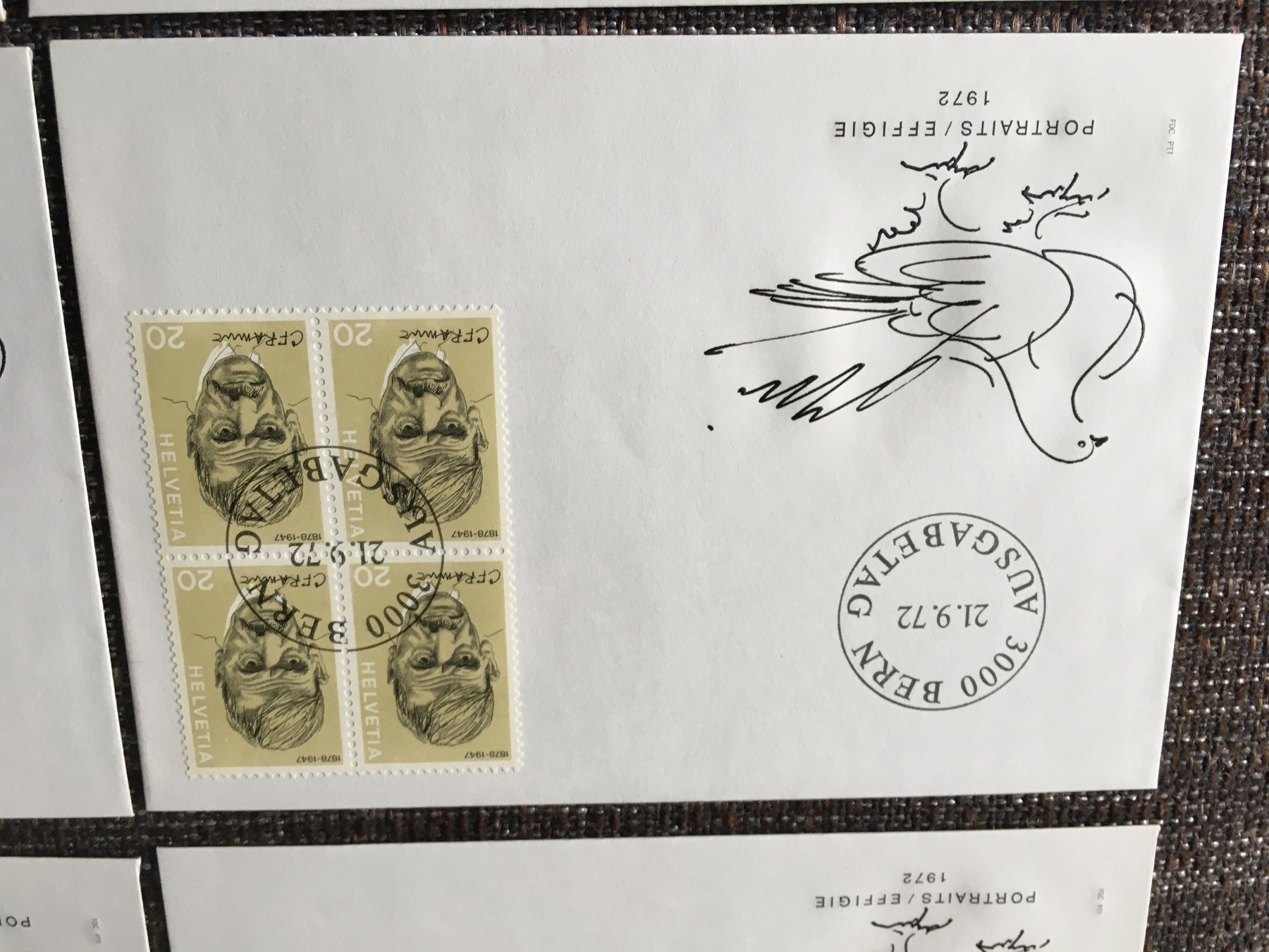Buste & buste per spedizione: CH 1972 FDC Ersttagsbrief Serie Portraits – Usato da holziken venduto da Weston 3