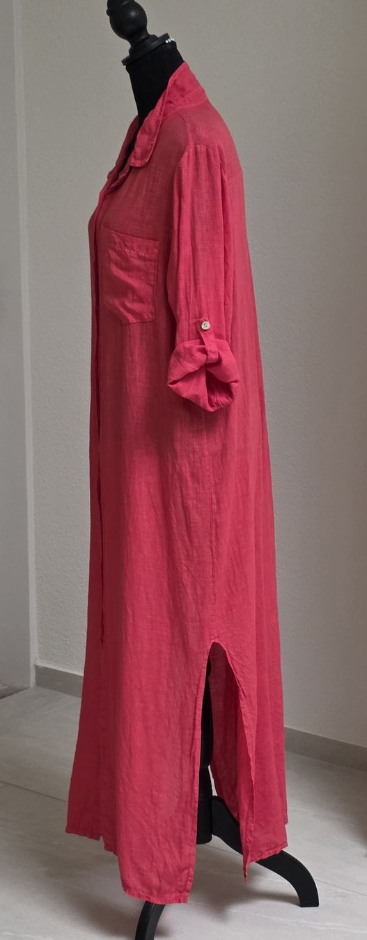 Vestiti: Leinenkleid Gr. M rot, leichte Baumwolle, Maxikleid – Nuovo (secondo la descrizione) da Rheinsulz venduto da Gilea 2