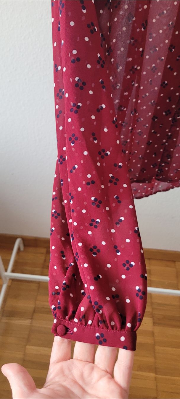 Camicette: Maree Bluse, Gr. S, Weinrot mit Muster – Usato da Emmenbrücke venduto da gatasalvache 3