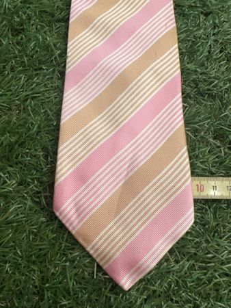 Elegante Krawatte Yves Gerard, rosa/beige gestreift