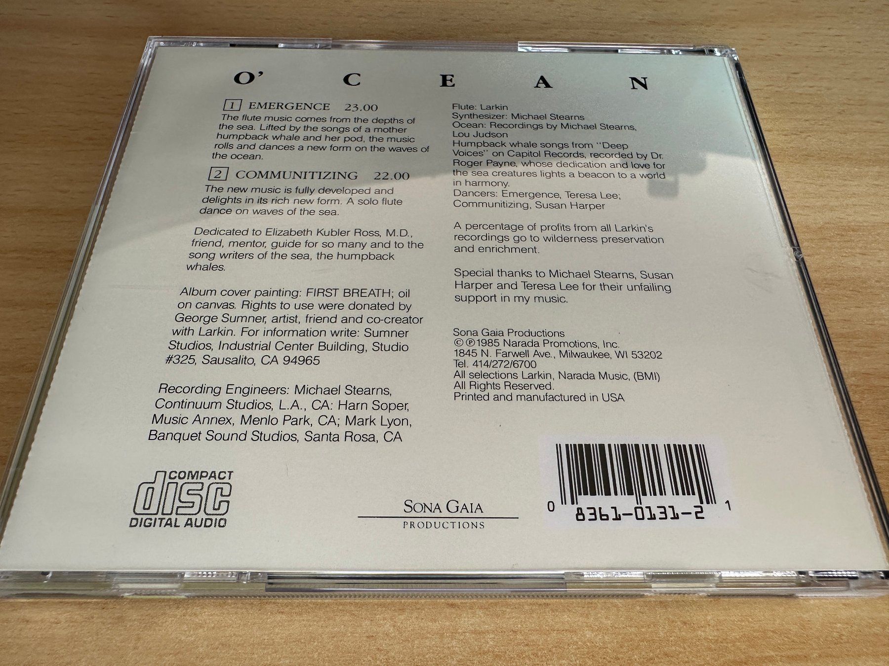 CD: Larkin – O'cean – Usato da Rikon im Tösstal venduto da Alpenmutz 1