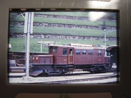 Dia: Poschiavo 1972, Bernina Bahn BB, Rhätische Bahn RhB, Si