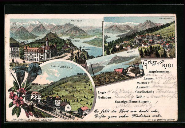Ansichtskarten: Litho Rigi, Rigi-Klösterli, Känzeli, R – Gebraucht aus Berlin von bartko-reher