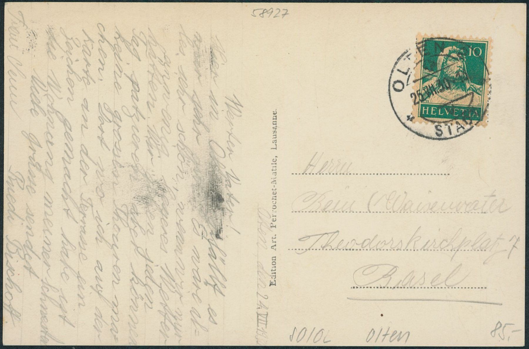 Cartoline postali: SO Olten – Usato da Schindellegi venduto da leecollect 1