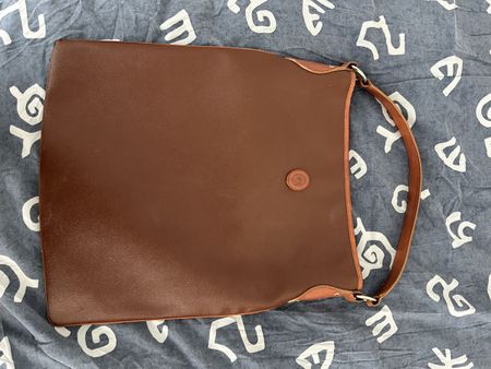 Borsa Trussardi vintage in cuoio marrone, autunno🍁