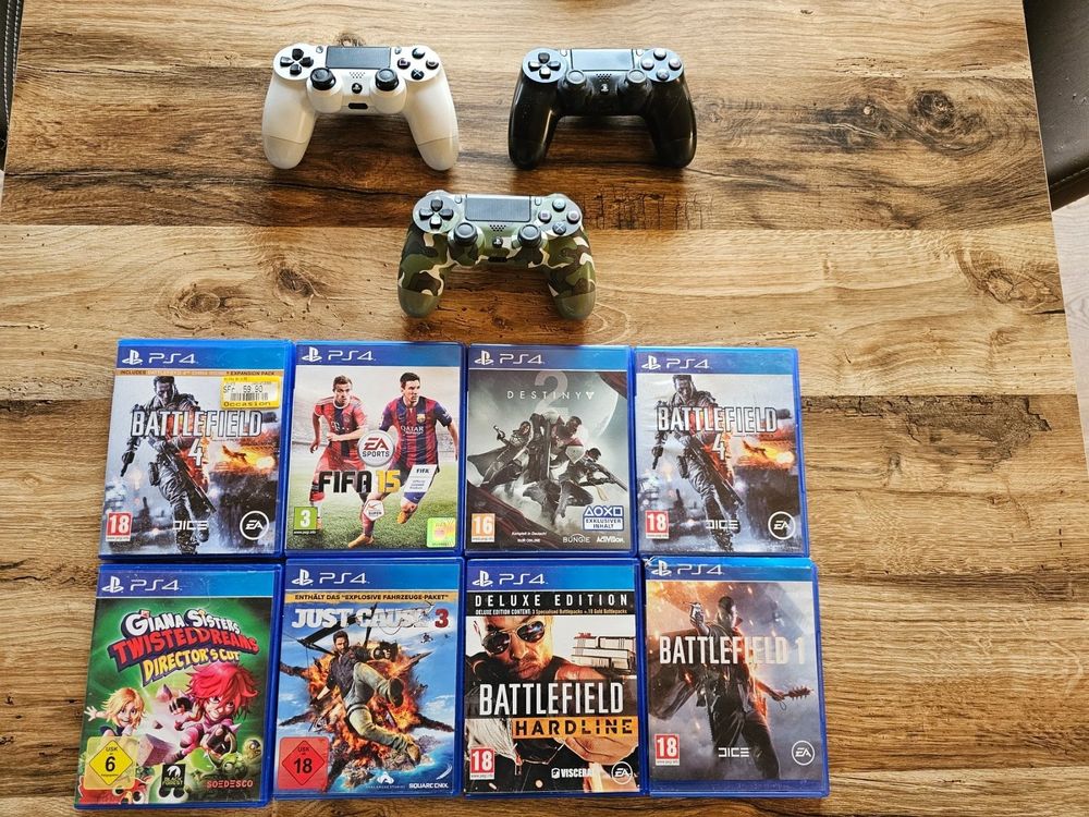 Playstation 4 Controller 3 Stück und 8 Games Kaufen auf Ricardo