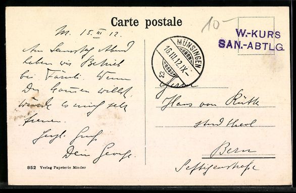 Cartes postales: Münsingen, Haus mit Terrasse und Treppe – D'occasion à Berlin par bartko-reher 1