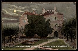 AK Habsburg, Schloss mit Vorgarten