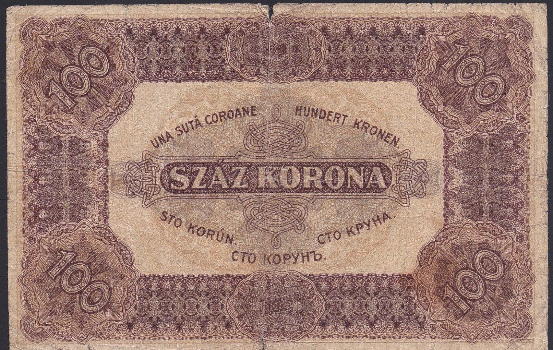 Banknoten: Ungarn 100 Korona 1920 – Gebraucht aus Brugg AG von banknoten_muesli 1