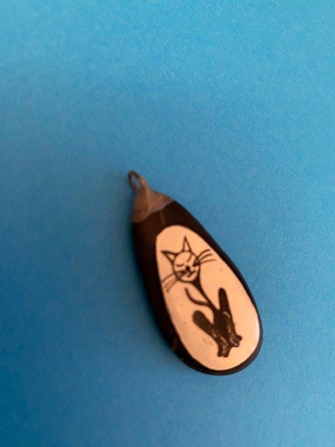 Anhänger: Schmuck-Anhänger Stein handbemalt – Gebraucht aus Edlibach von Arnoldotto 2