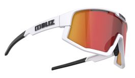 Bliz Fusion Weiß Smoke w Red Multi, Sonnenbrille Sportbrille