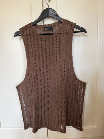 Brown Knitted Summer Tank Top - Perfect for vacation!