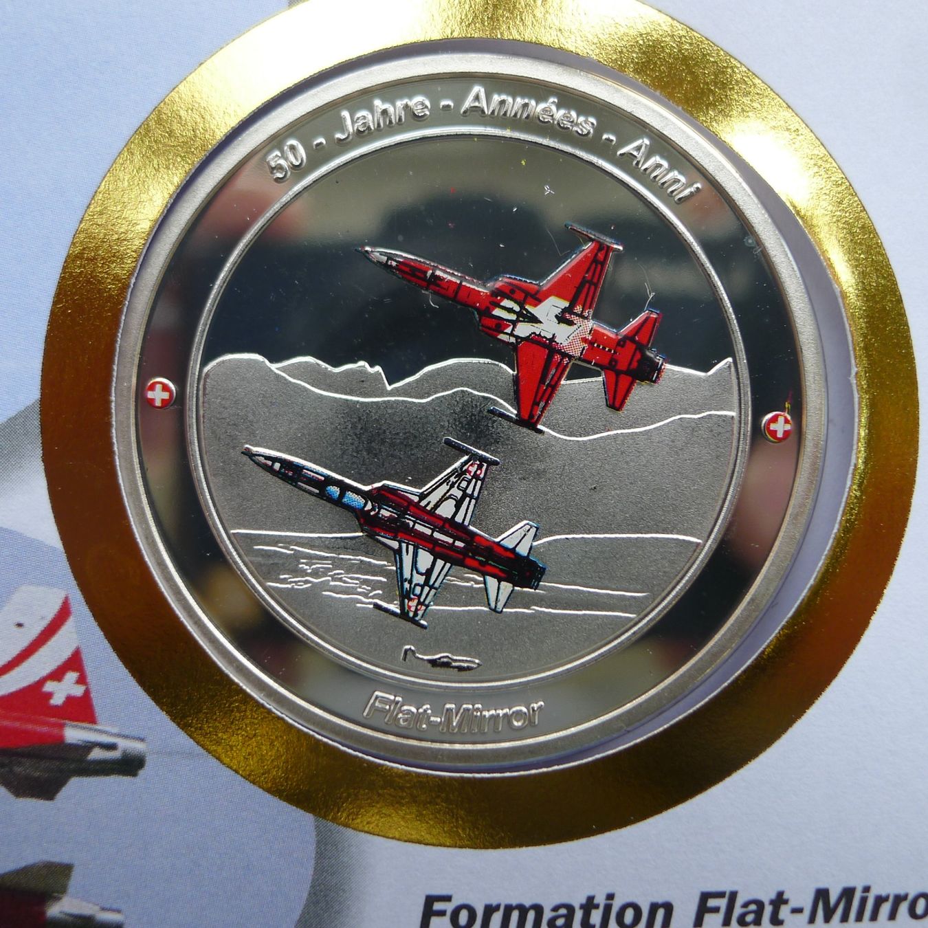 Alle Briefmarken: 2014 Numisbrief "Flat Mirror" 50 Jahre Patrouille Suisse – Gebraucht aus Sursee von Luzernerraute 1