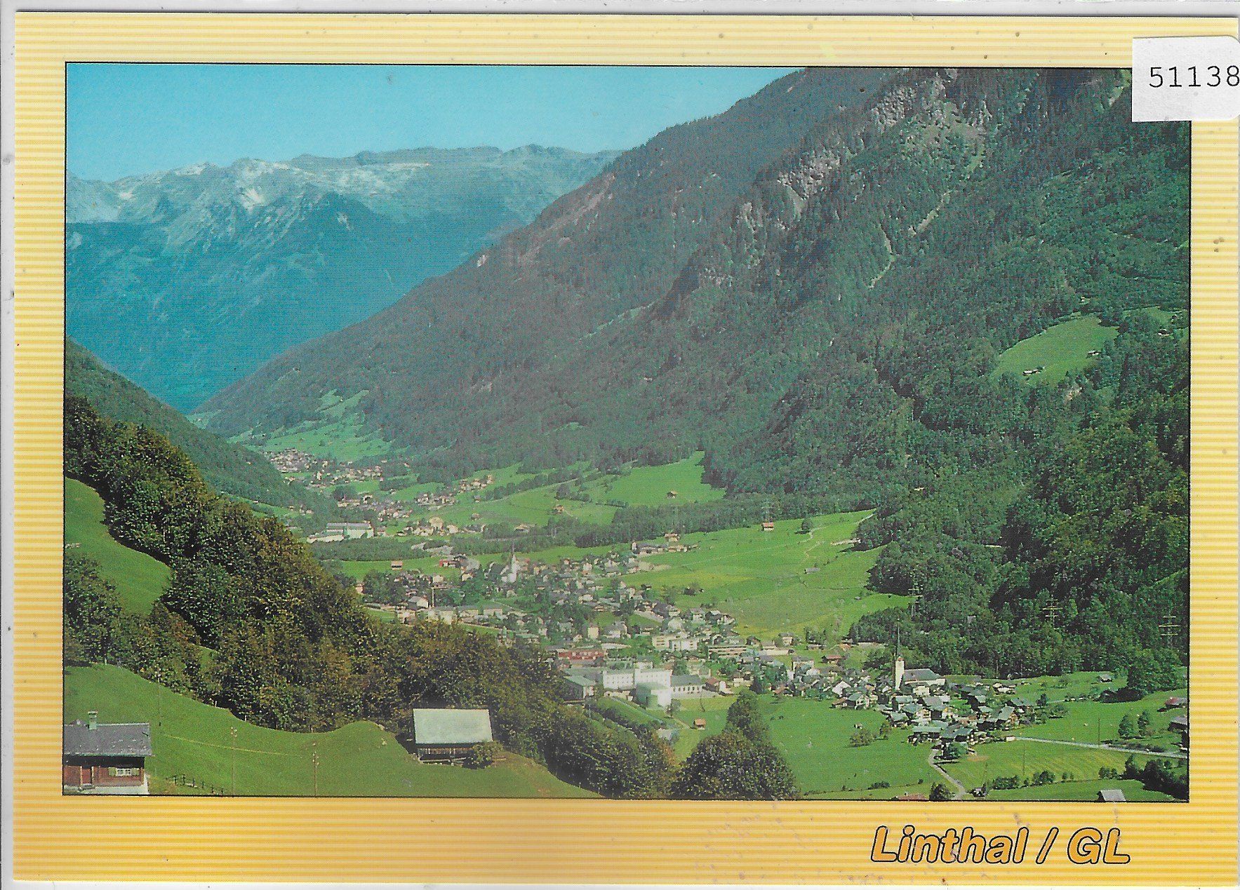 Cartoline postali: Linthal am Klausen - Generalansicht – Usato da Ettingen venduto da Kartenplanet