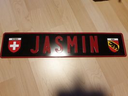 Namensschild JASMIN für LKW