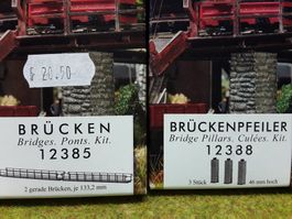 4 x Busch Feldbahn _ Brücken und Pfeiler _ NEU _ Spur H0f