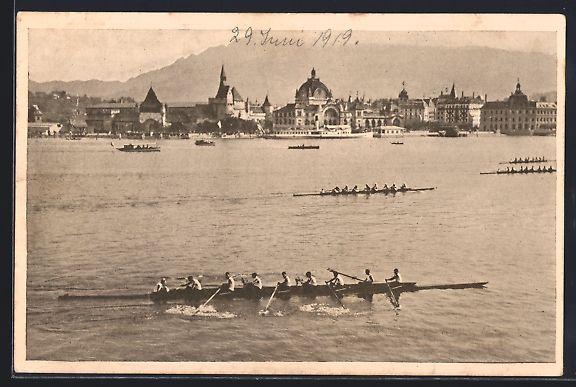 Cartoline postali: Luzern, Internationale Ruder-Regatte vor – Usato da Berlin venduto da bartko-reher