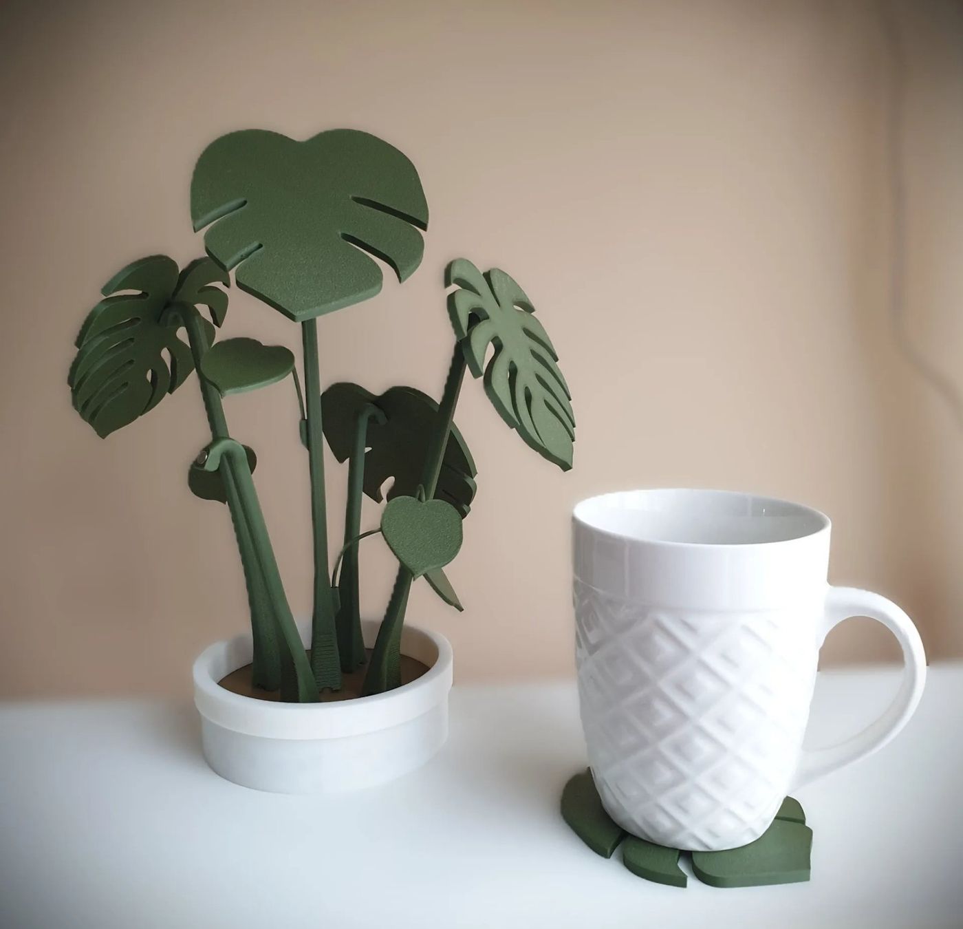 Sottobicchieri: Monstera Pflanze Untersetzer – Nuovo e nell'imballaggio originale da Dietikon venduto da You_Want_We_Print