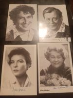 Schauspieler Mix - 4 signierte alte  Autogrammkarten - Set